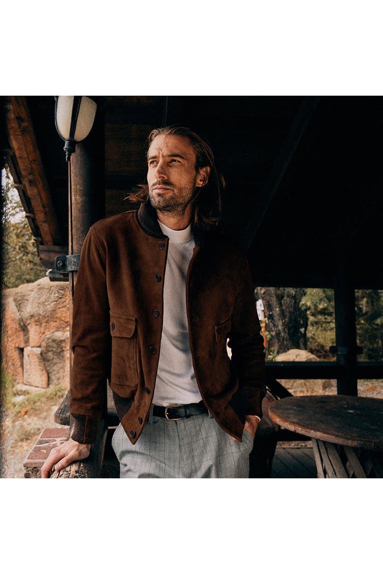 Voyageurs Bomber Jacket, Alternate, color, Hazelnut