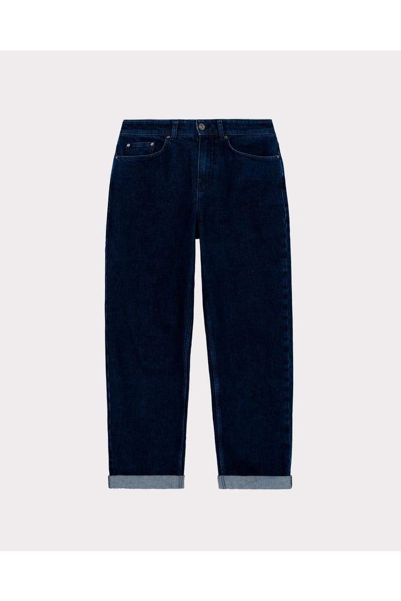 Darla Boyfriend Mid Rise Jeans, Alternate, color, Dark Blue