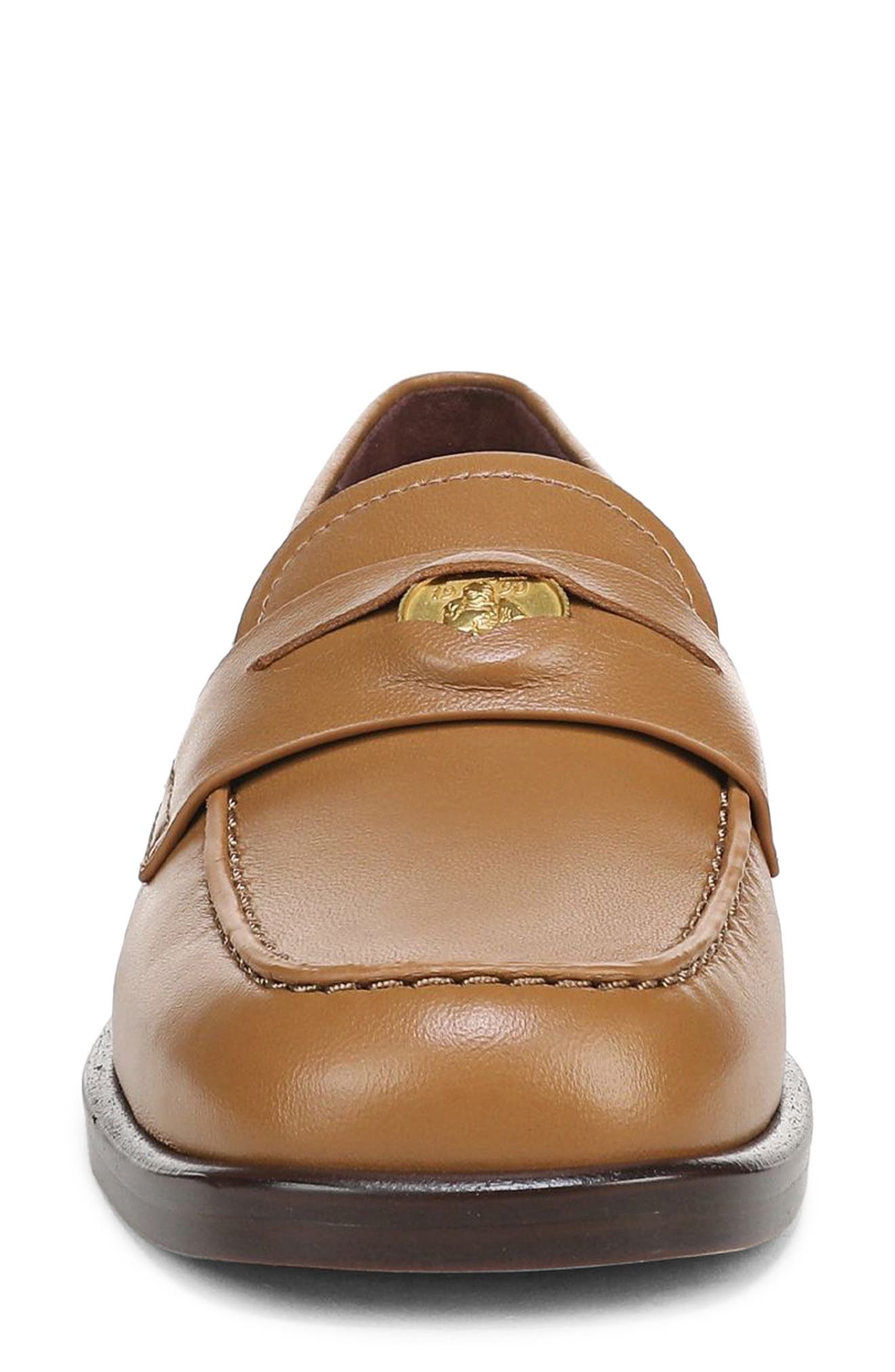 Bessy Coin Loafer, Alternate, color, BROWN LEATHER
