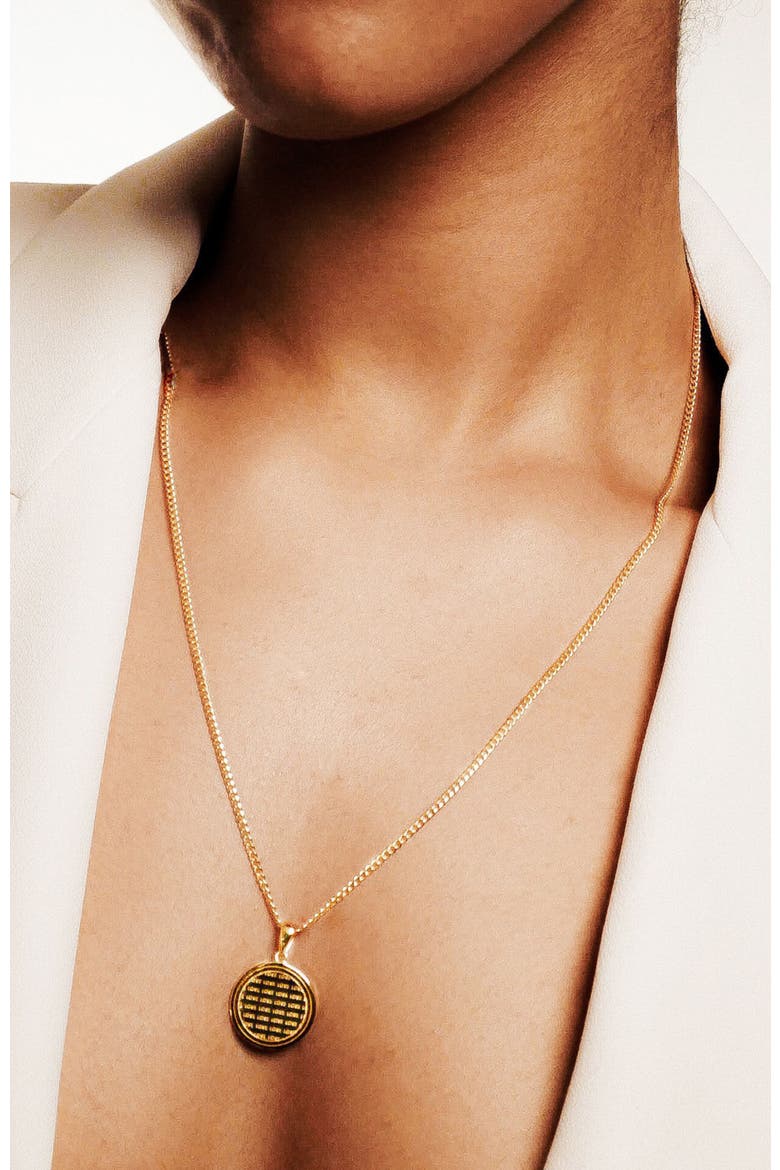 Love Note Pendant Necklace, Alternate, color, Gold