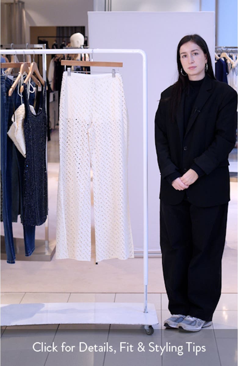 Venice Cotton Broderie Anglaise Cover-Up Pants, sales video thumbnail