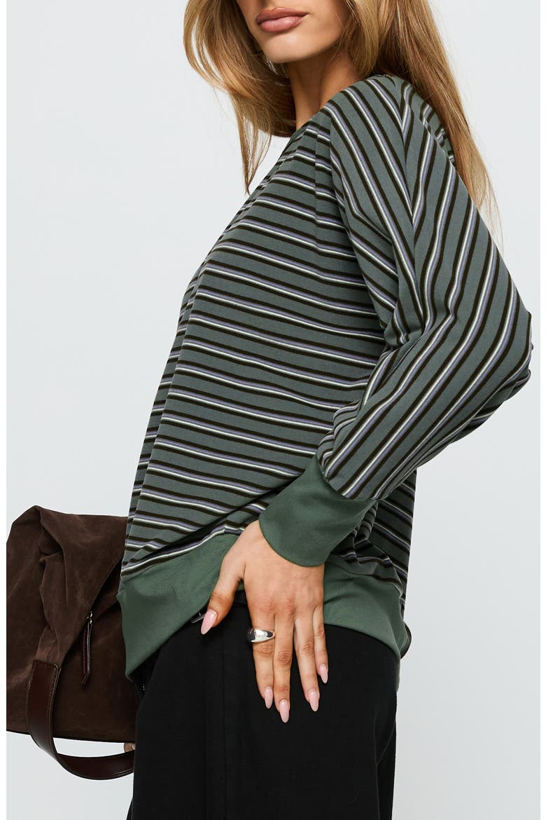 Zaylah One-Shoulder Sweater, Alternate, color, GREEN