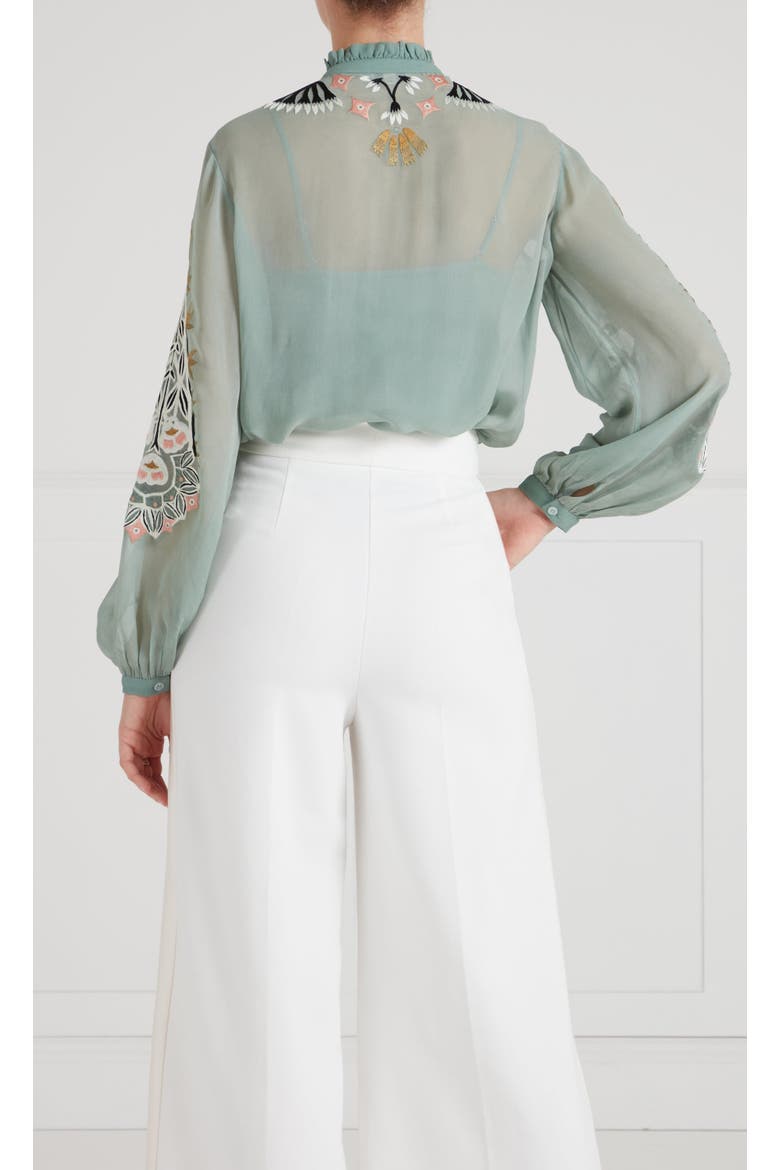 Rosalba Shirt, Alternate, color, Jade Green