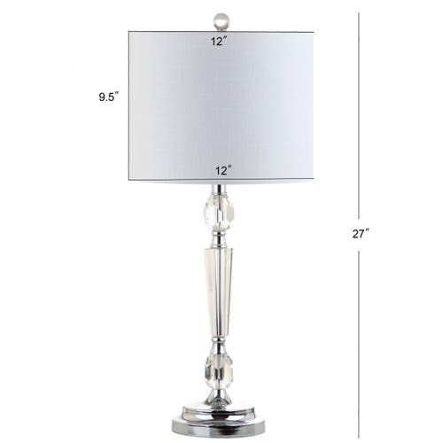 Jonathan Y Victoria 27" Crystal Led Table Lamp, Clear In Clear