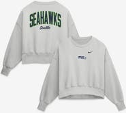 Nike Women's Nike Gray Seattle Seahawks Oversized Primetime Phoenix Fleece Sweatshirt