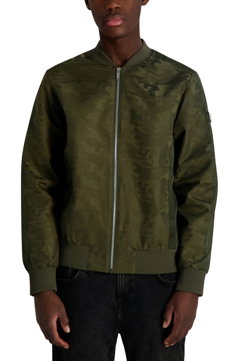 Camo Bomber Jacket, Main, color, OLIVE