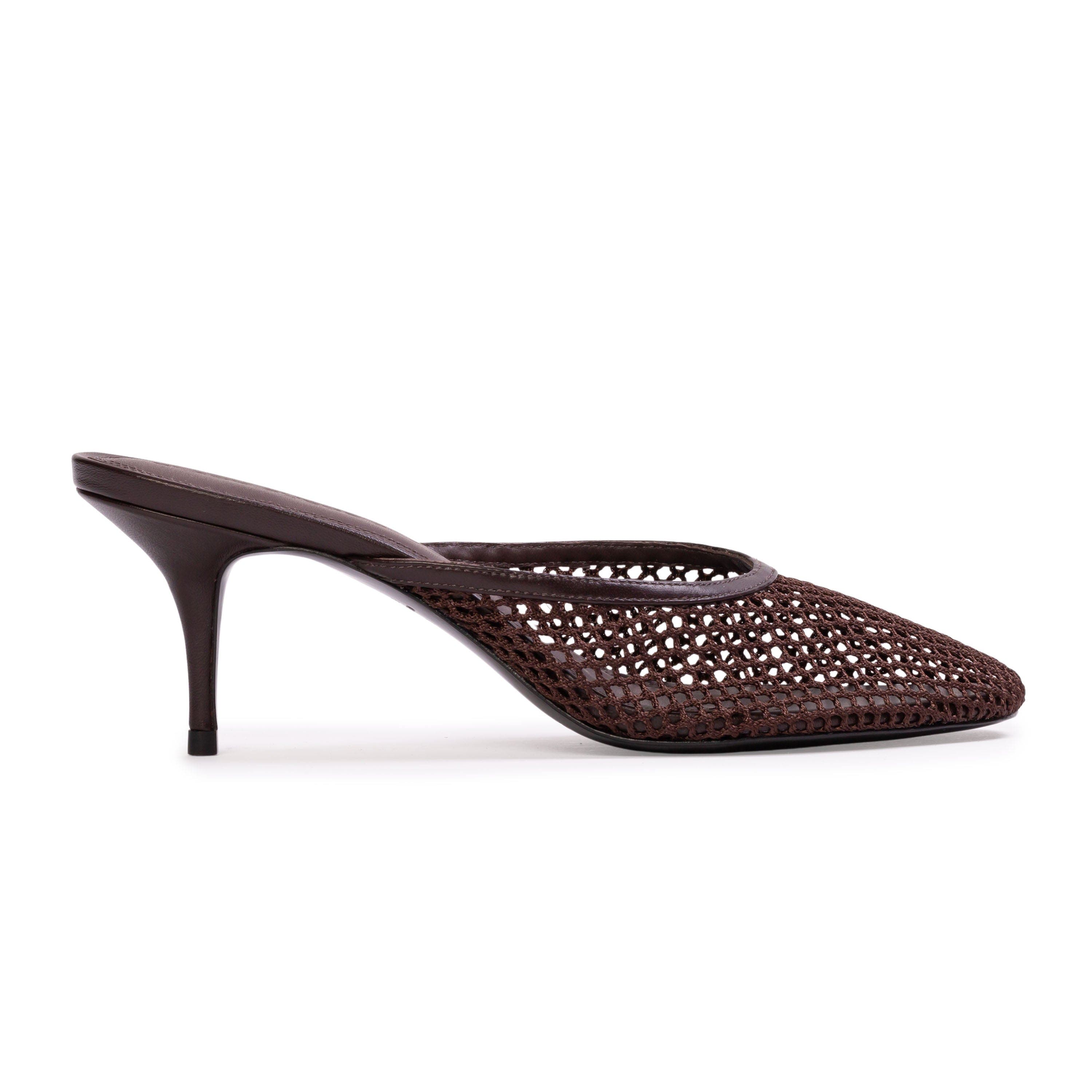 BLACK SUEDE STUDIO Giuly 65 Mule, Main, color, Black Coffee Leather