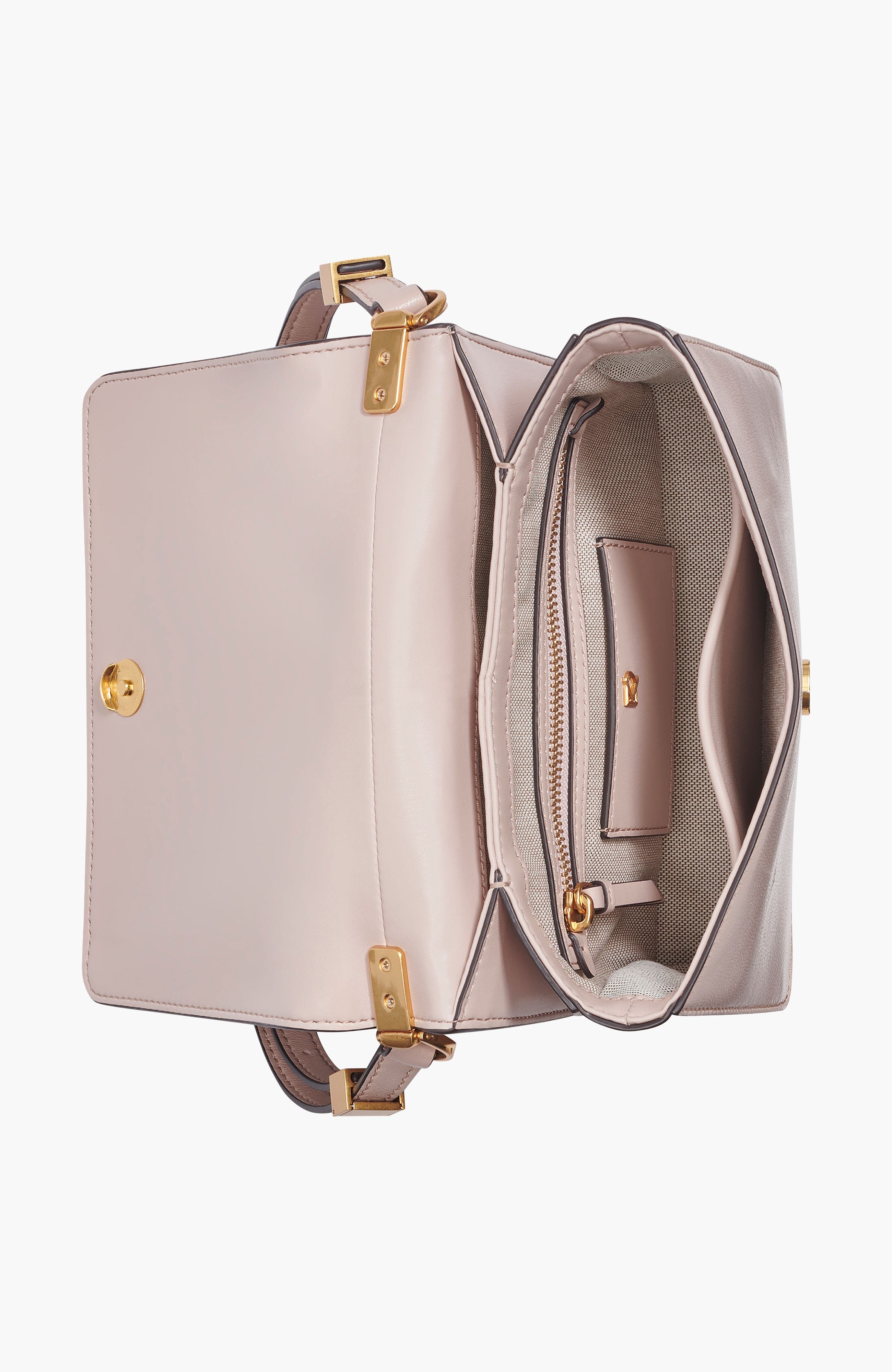 Donna Karan New York Jericho Floral Perf Shoulder, Alternate, color, Snow Petal