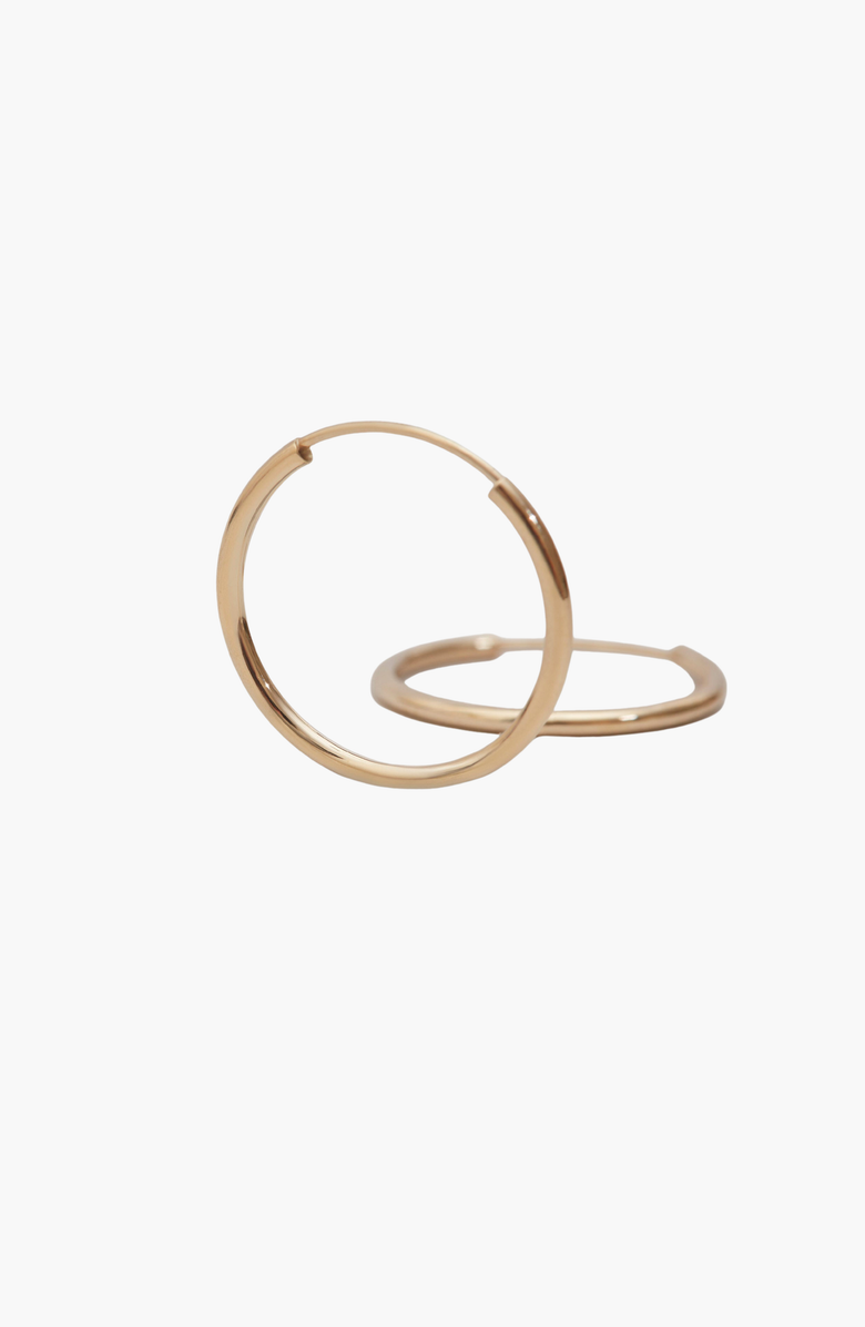Kinn Lightweight Hoop Earrings, Alternate, color, Gold