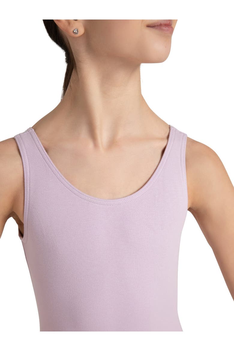 High-Neck Tank Leotard, Alternate, color, lavender