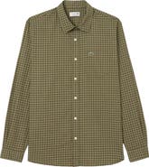 Lacoste Regular Fit Plaid Flannel Button-Up Shirt