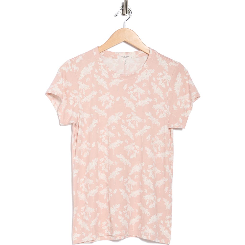 Rag & Bone Summer Leaf T-shirt In Pink