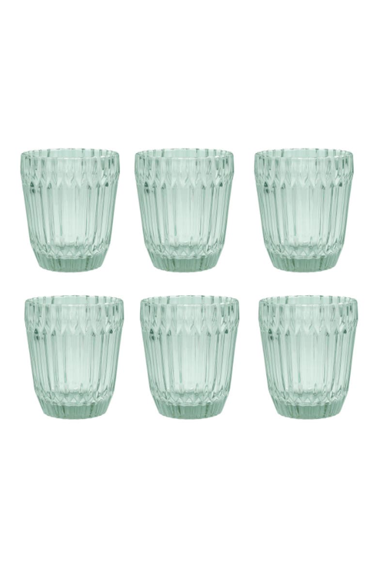 Archie Set of 6 Sage Double Old Fashioned Glasses, Main, color, VERDE