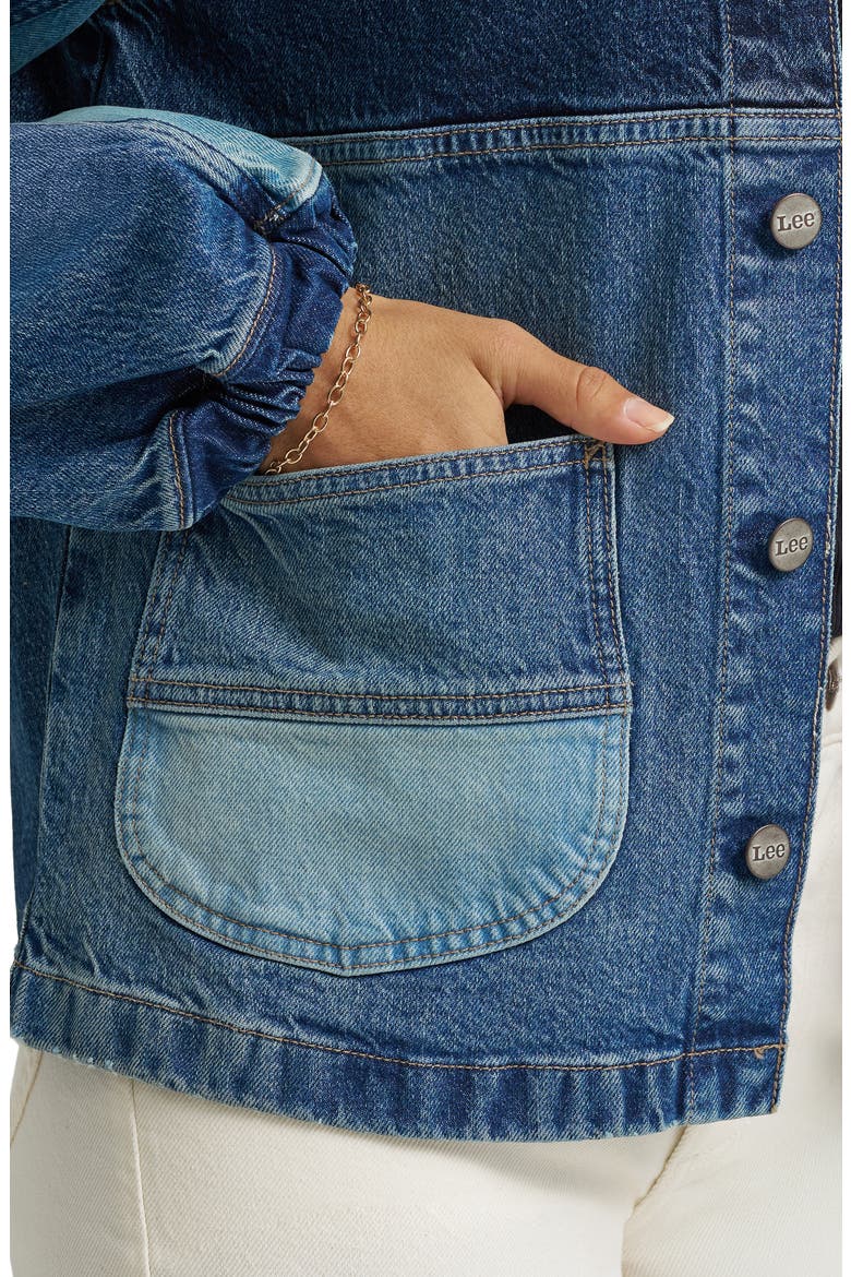 Patched Denim Chore Jacket, Alternate, color, STORMING OUT