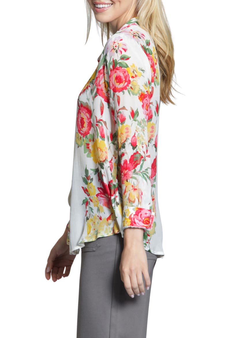 Floral Print Shirt, Alternate, color, YELLOW MULTI