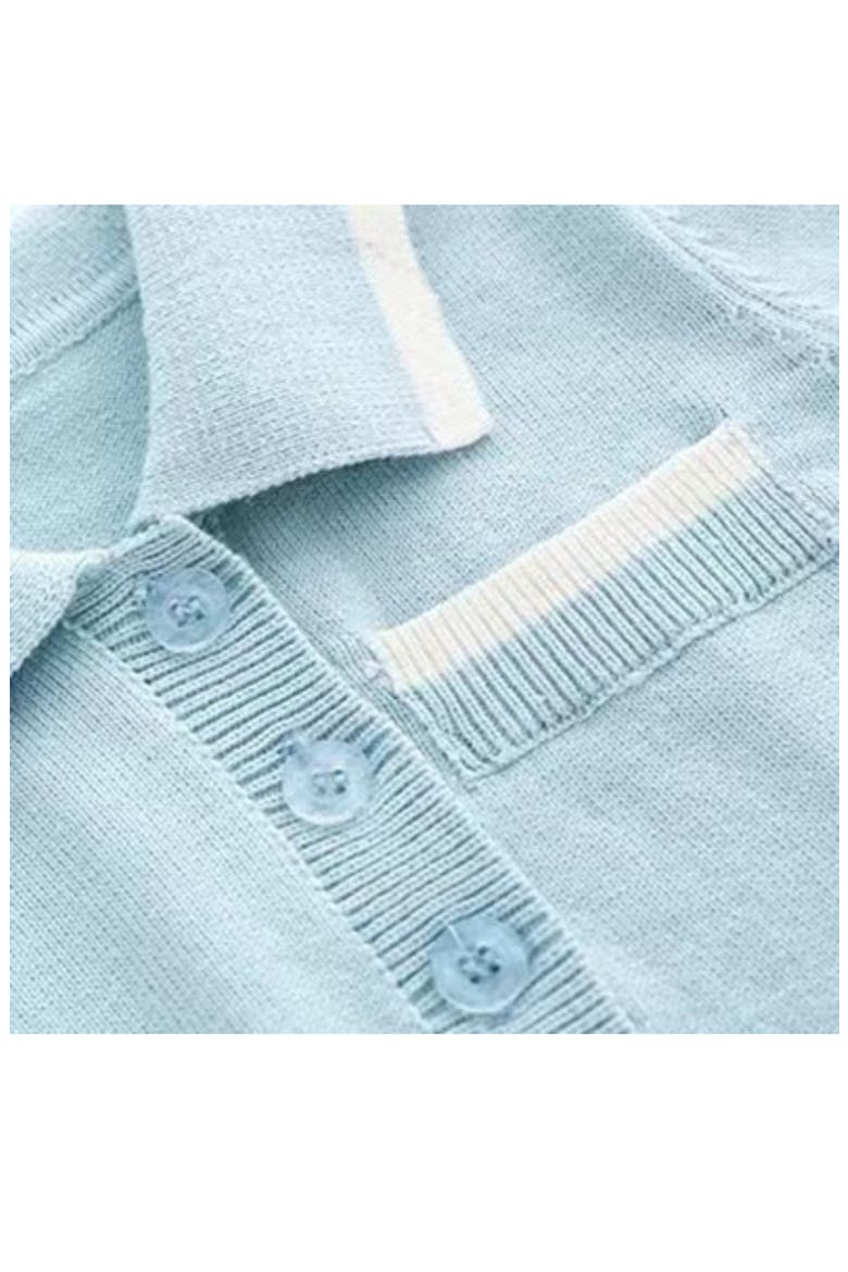 Winston Knit Cotton Romper, Alternate, color, BLUE