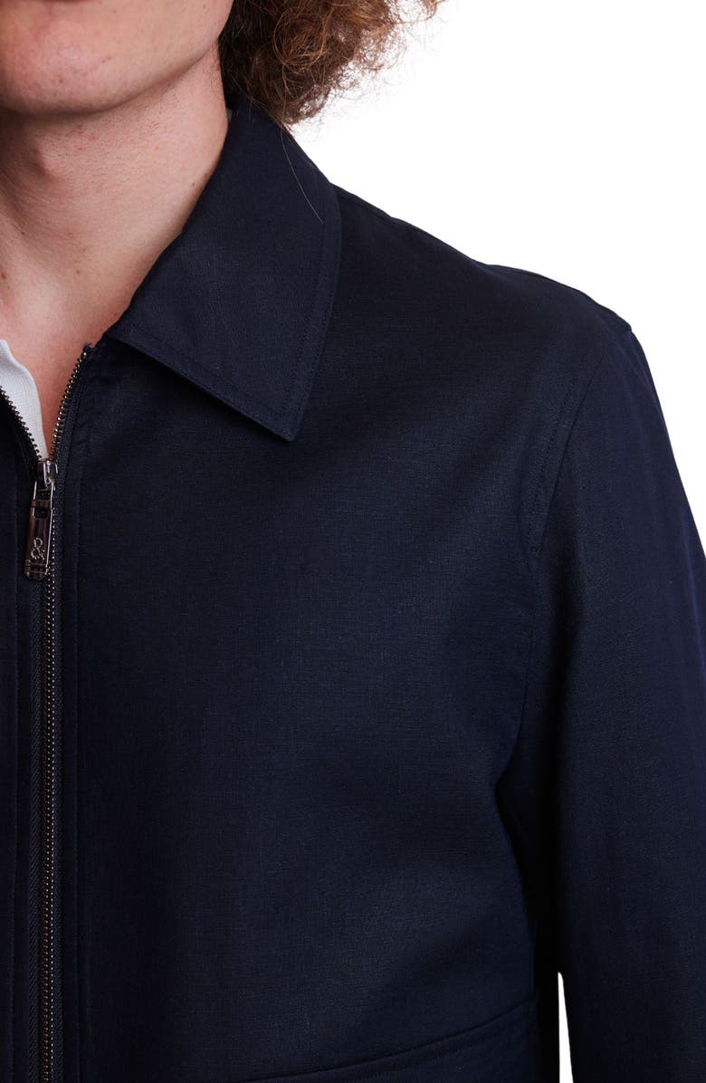 PAISLEY & GRAY Milo Slim Fit Bomber Jacket, Alternate, color, Navy Linen