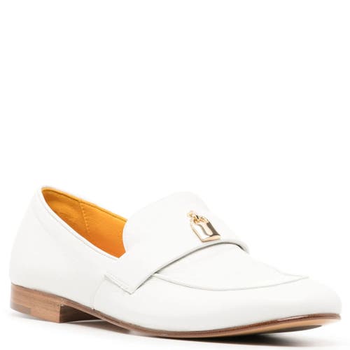 Madison Maison Flat Lock Loafer In White
