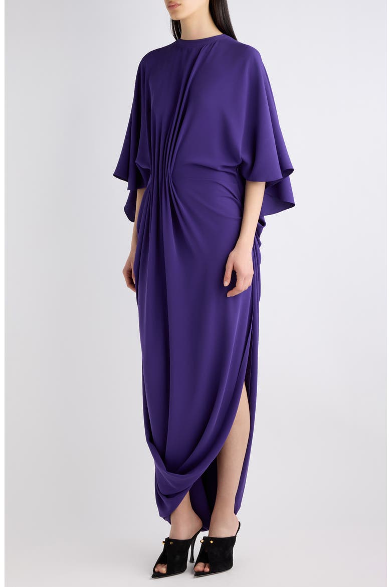 Silk Draped Maxi Dress, Alternate, color, 5210 PURPLE