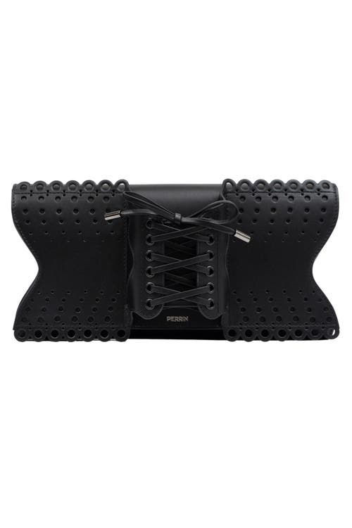 Perrin Paris Le Corset Perforé Clutch In White