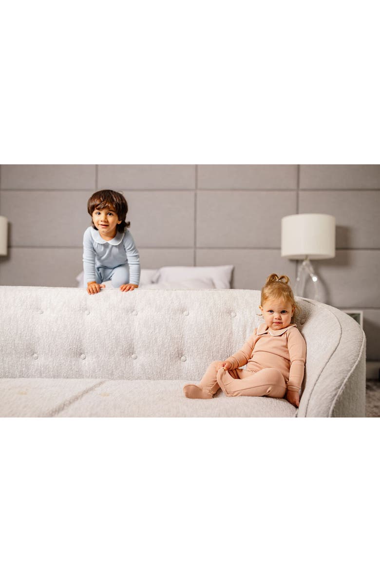 Pouf Boys Collar Footie, Alternate, color, Blue