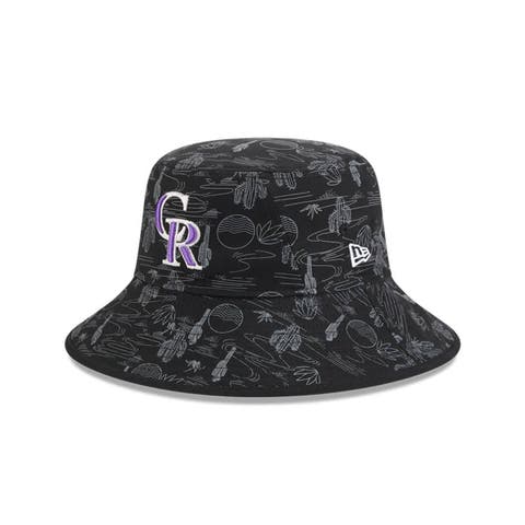 Youth New Era  Black Colorado Rockies 2025 Spring Training All Over Print Bucket Hat