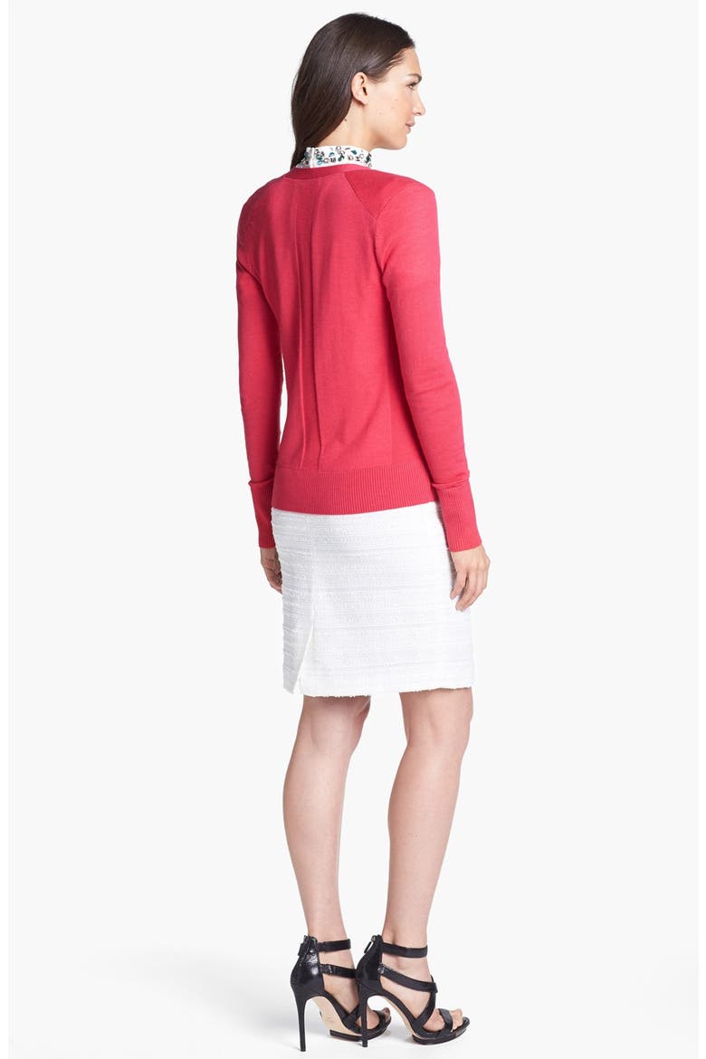 Textured Pencil Skirt, Alternate, color, CREAM CLOUD