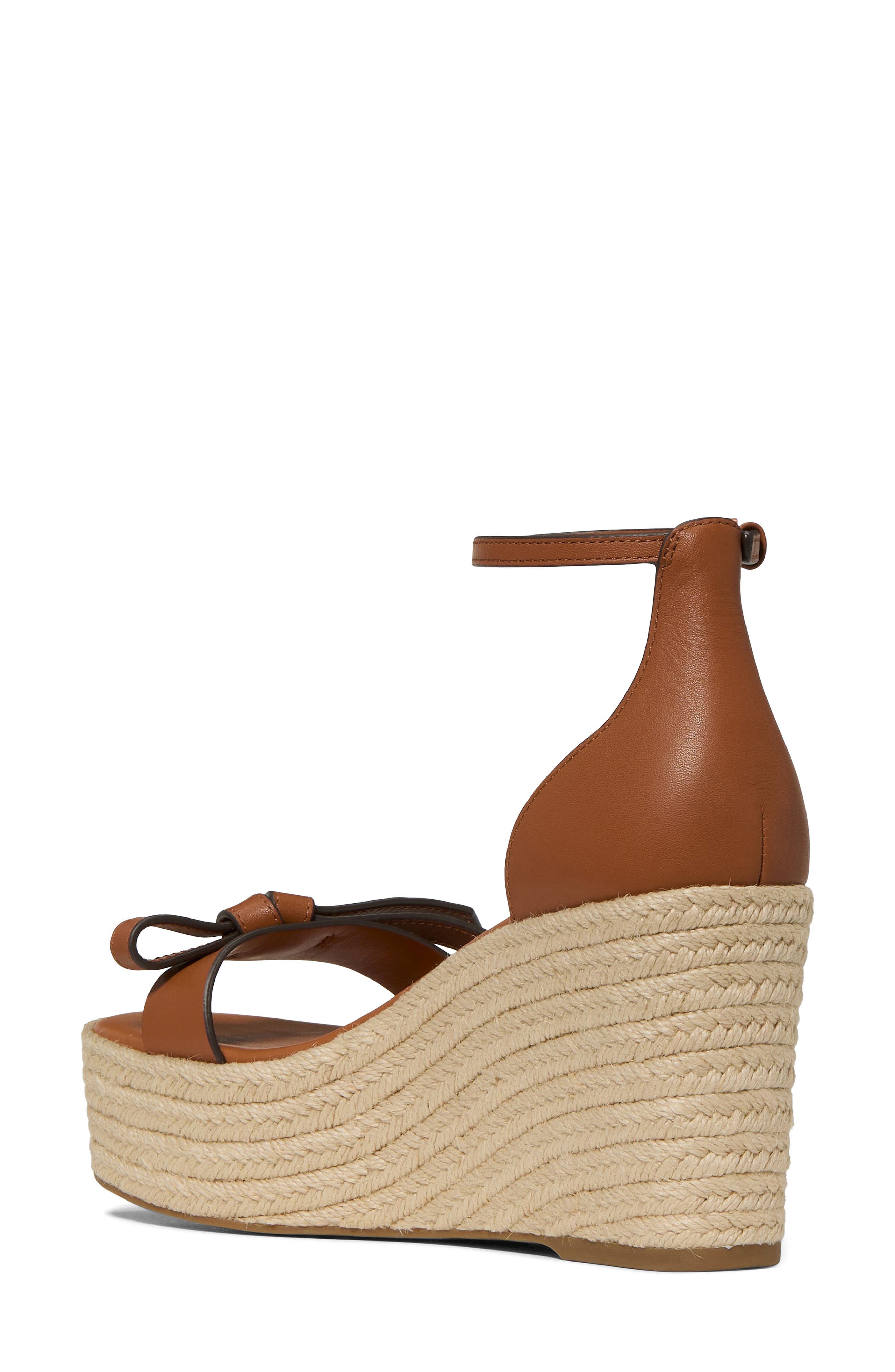loop espadrille ankle strap platform wedge sandal, Alternate, color, SADDLE