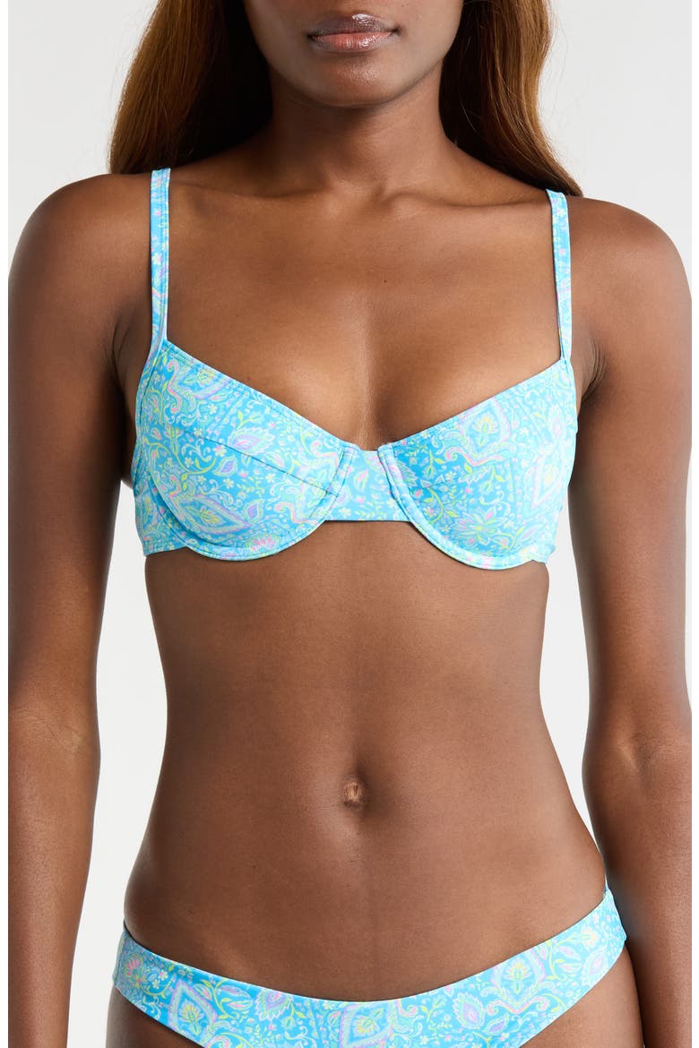 Ditzy Underwire Bikini Top, Main, color, STARGAZE