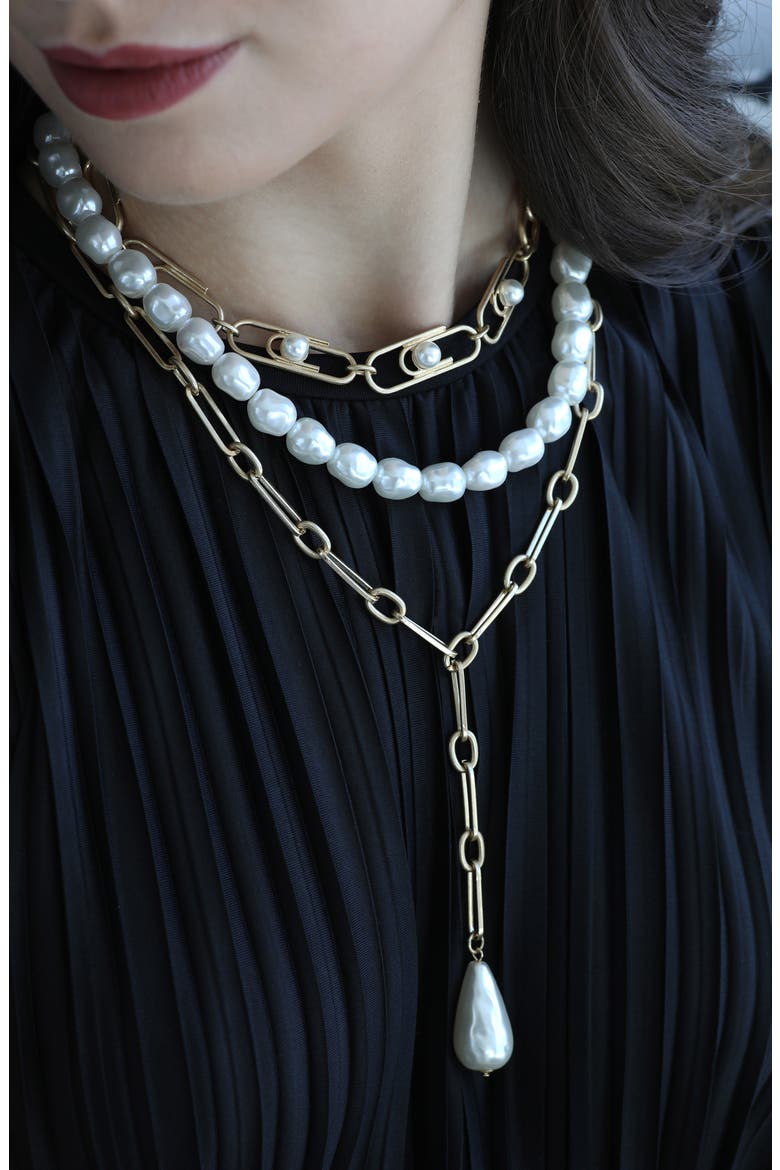 Ensley Y-Necklace, Alternate, color, GOLD