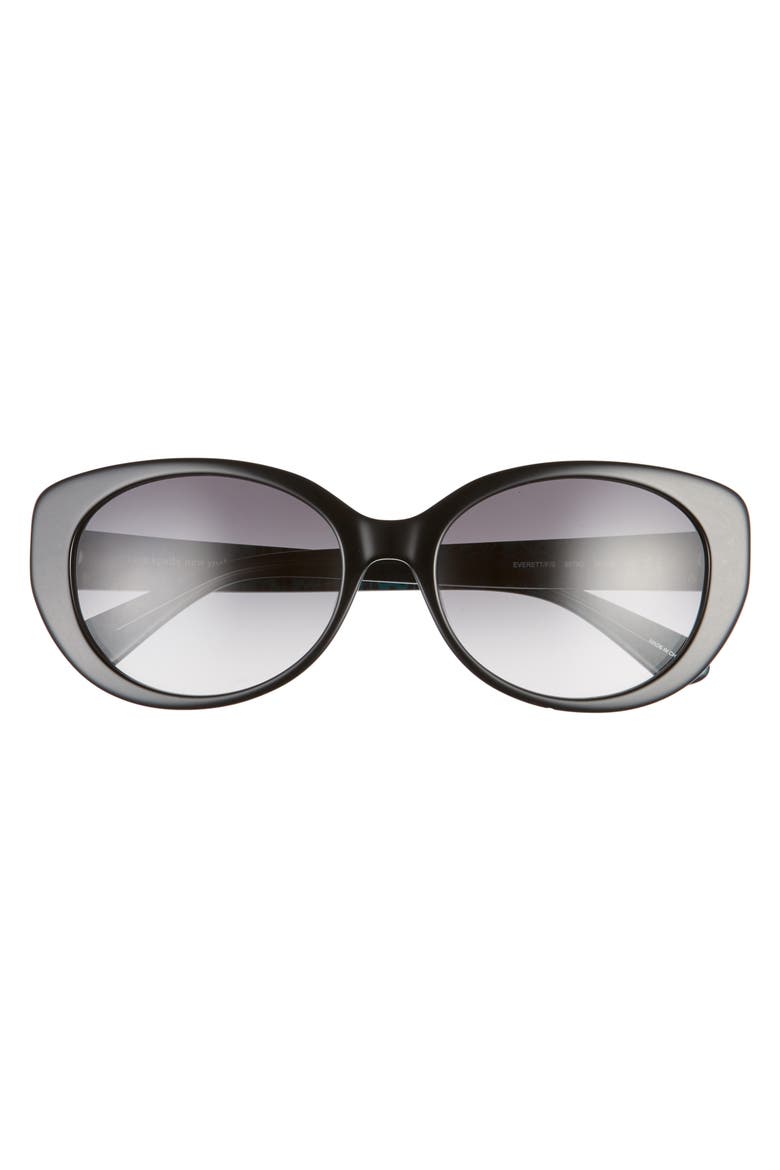 everett 56mm special fit gradient cat eye sunglasses, Alternate, color, BLACK
