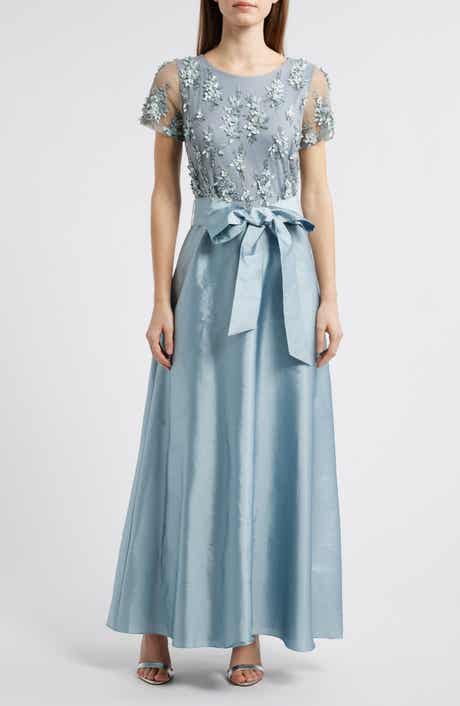 Pisarro Nights 3D Floral Bodice Beaded Gown