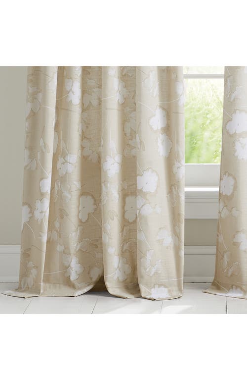Dkny Dandelion Floral Print Set Of 2 Poletop Curtain Panels In Linen