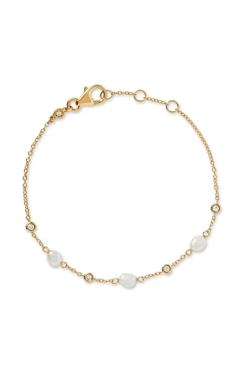 Astley Clarke Pearl and Sapphire Station Bracelet, Main, color, Pearl And Sapphire