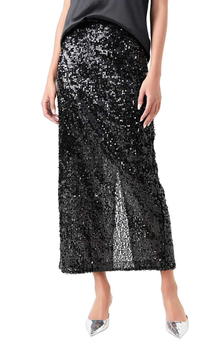 Grey Lab Sequin Maxi Skirt, Main, color,