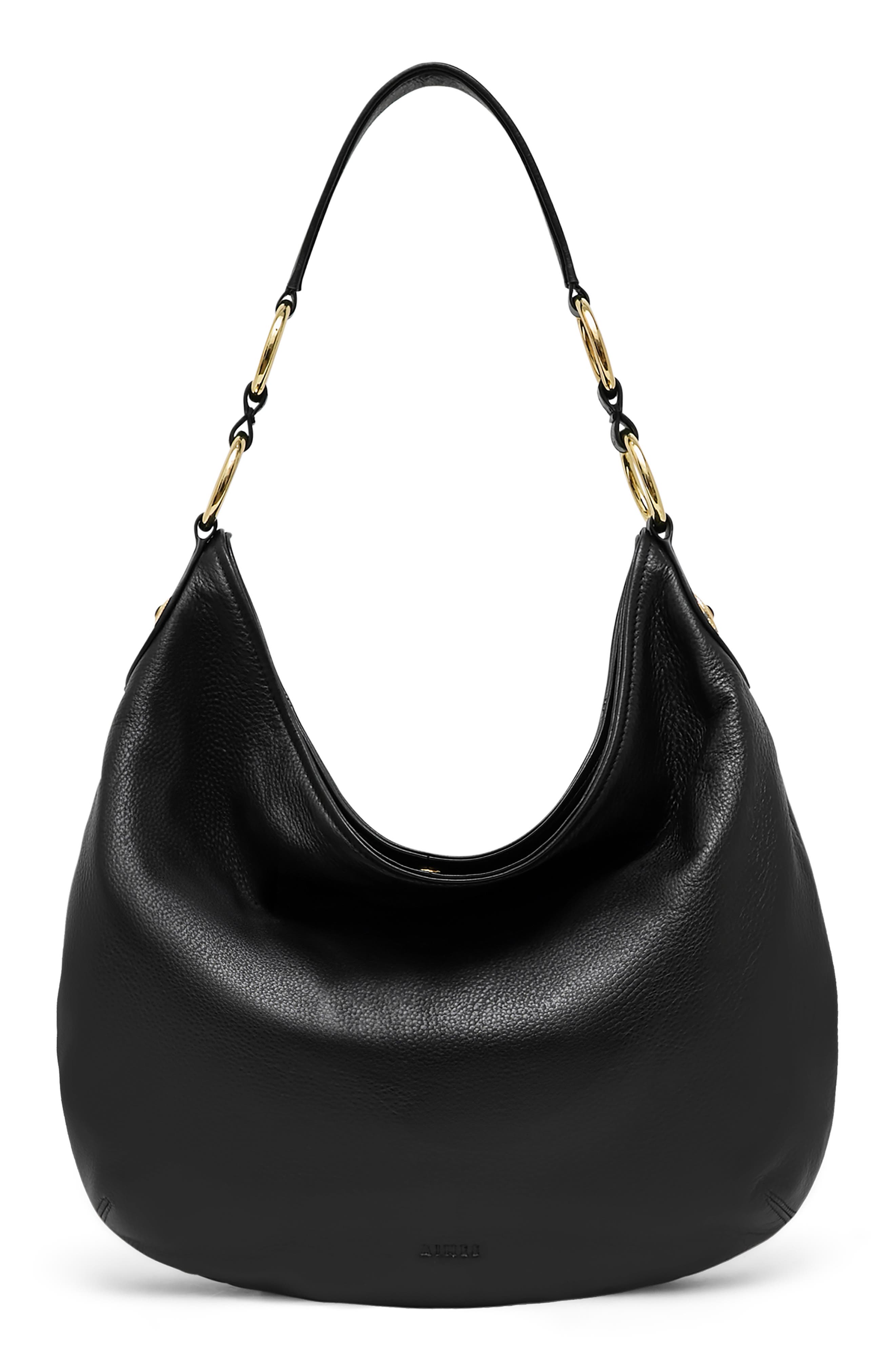 AIMEE Roma Hobo Bag, Main, color, Black