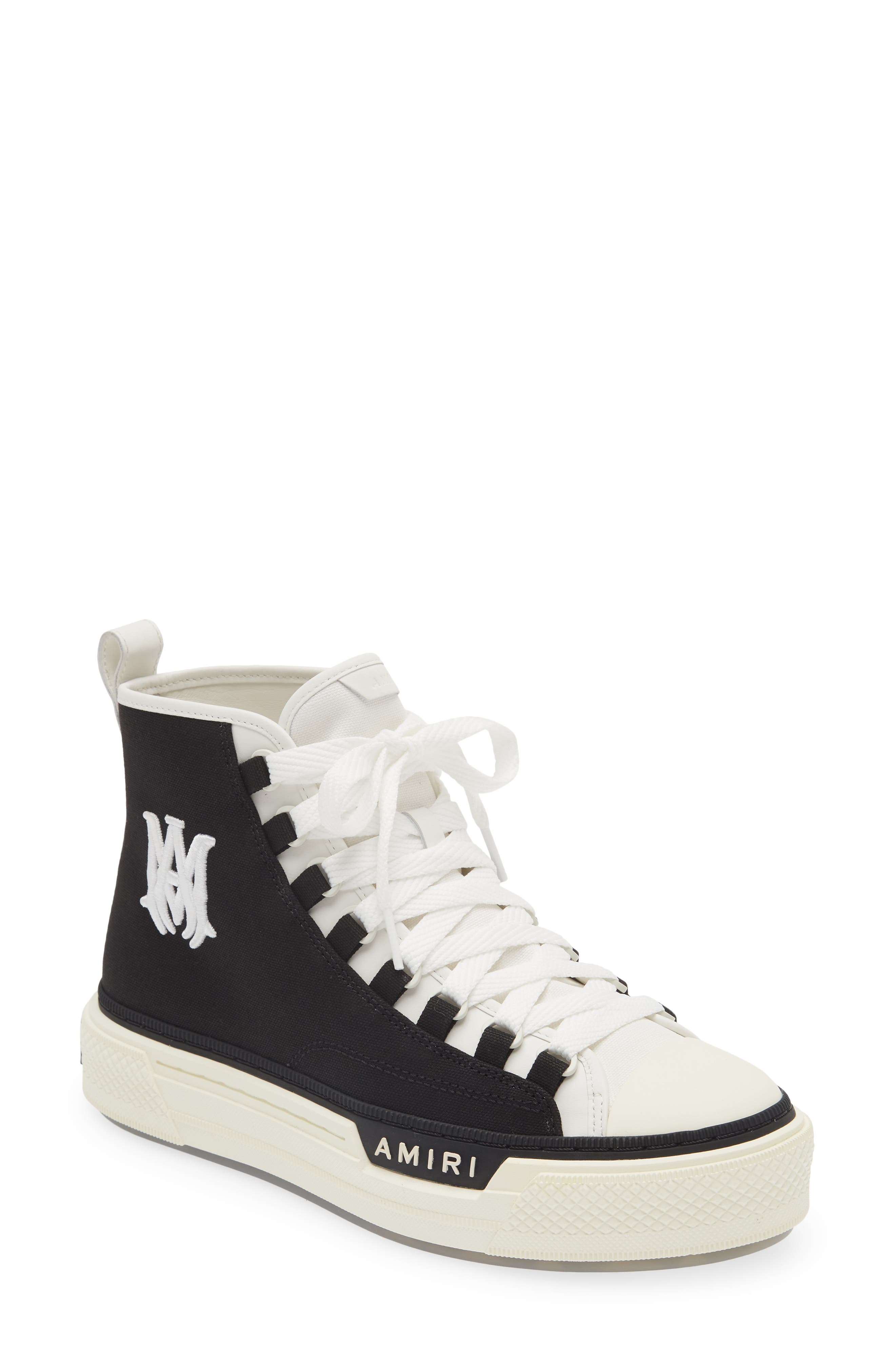 AMIRI Court Logo High Top Platform Sneaker, Main, color, 