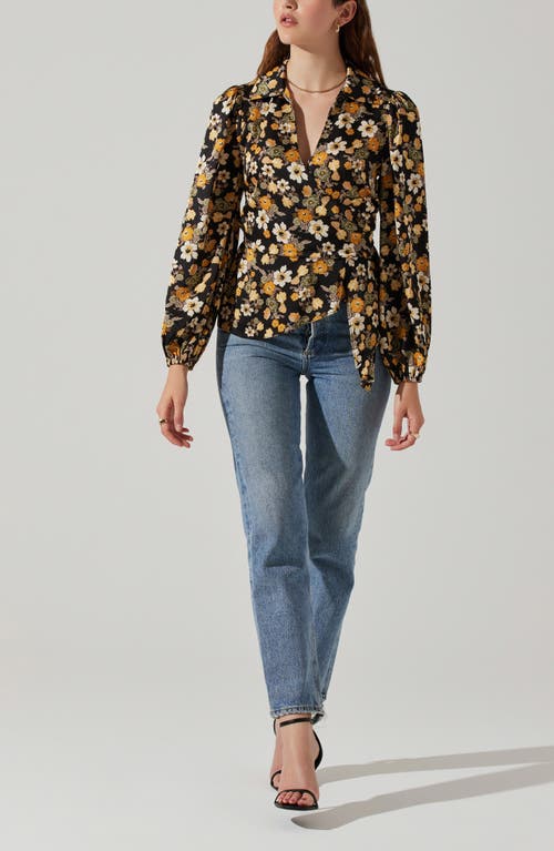 Astr The Label Side Drape Wrap Top
