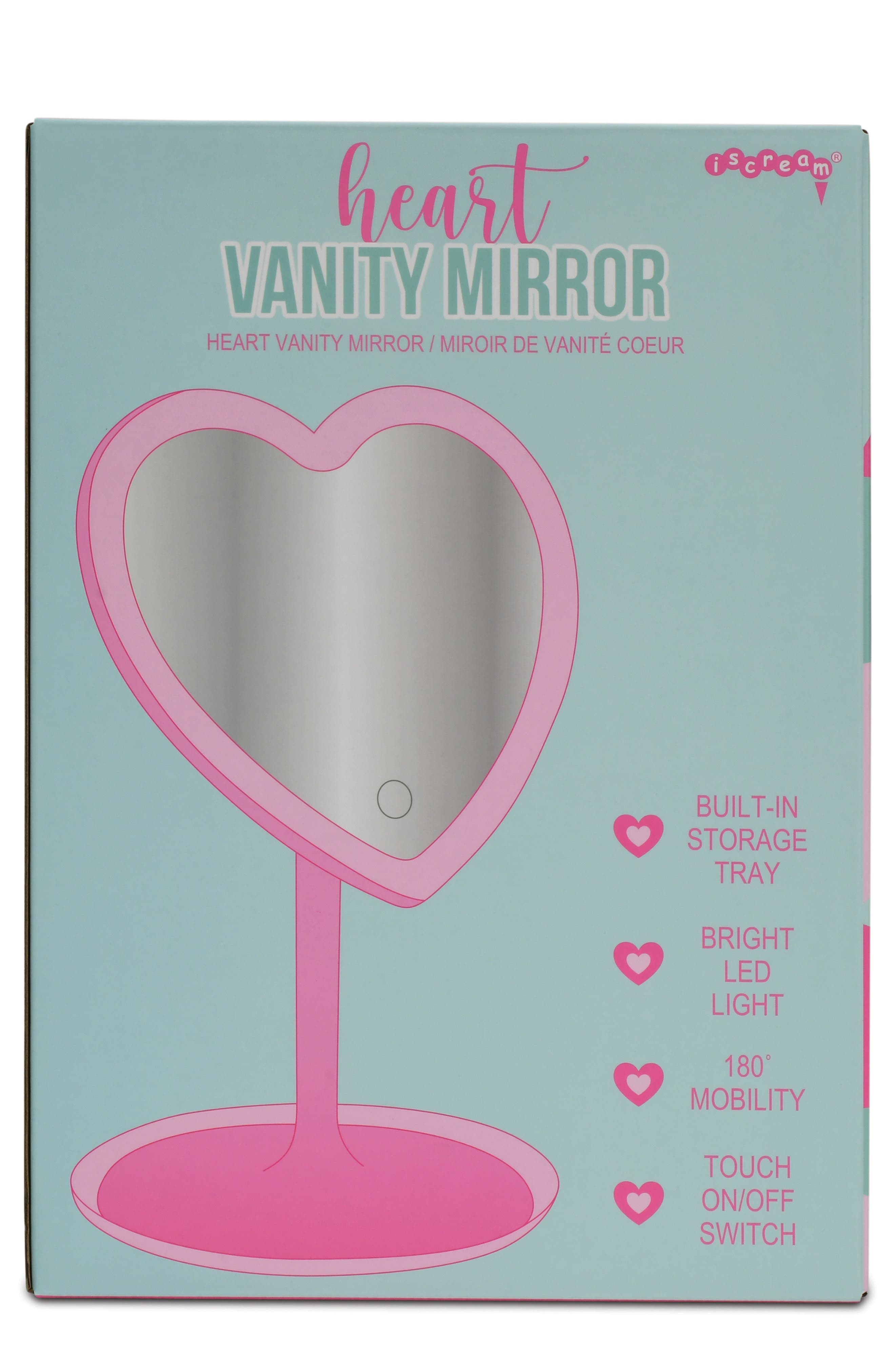 Iscream Kids' Heart Shaped Vanity Mirror, Alternate, color, 