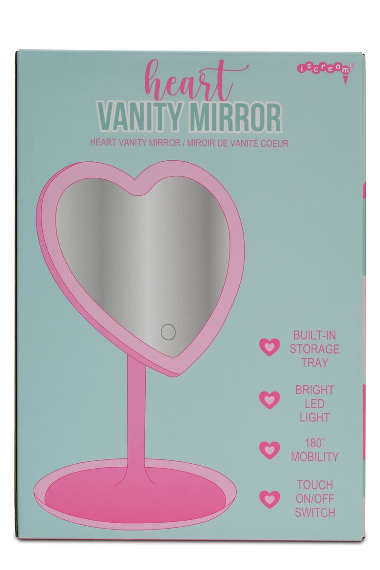 Kids' Heart Shaped Vanity Mirror, Alternate, color, MULTI