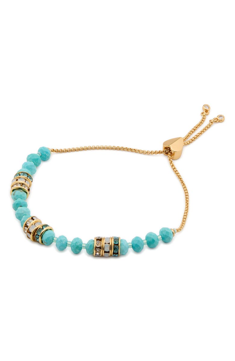 Kate Spade New York beaded bracelet, Main, color, Turquoise