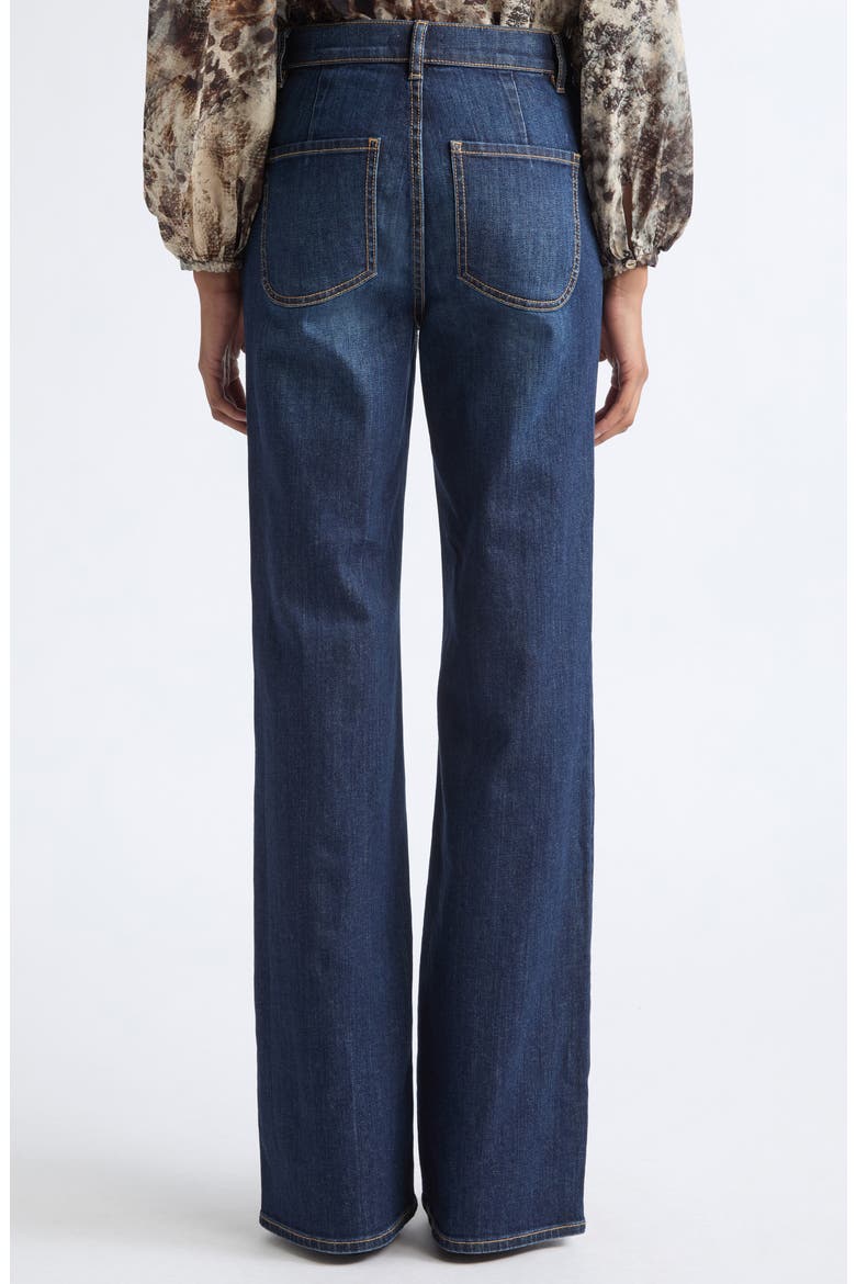 Heidi Wide Leg High Waist Jeans, Alternate, color, DARK RINSE