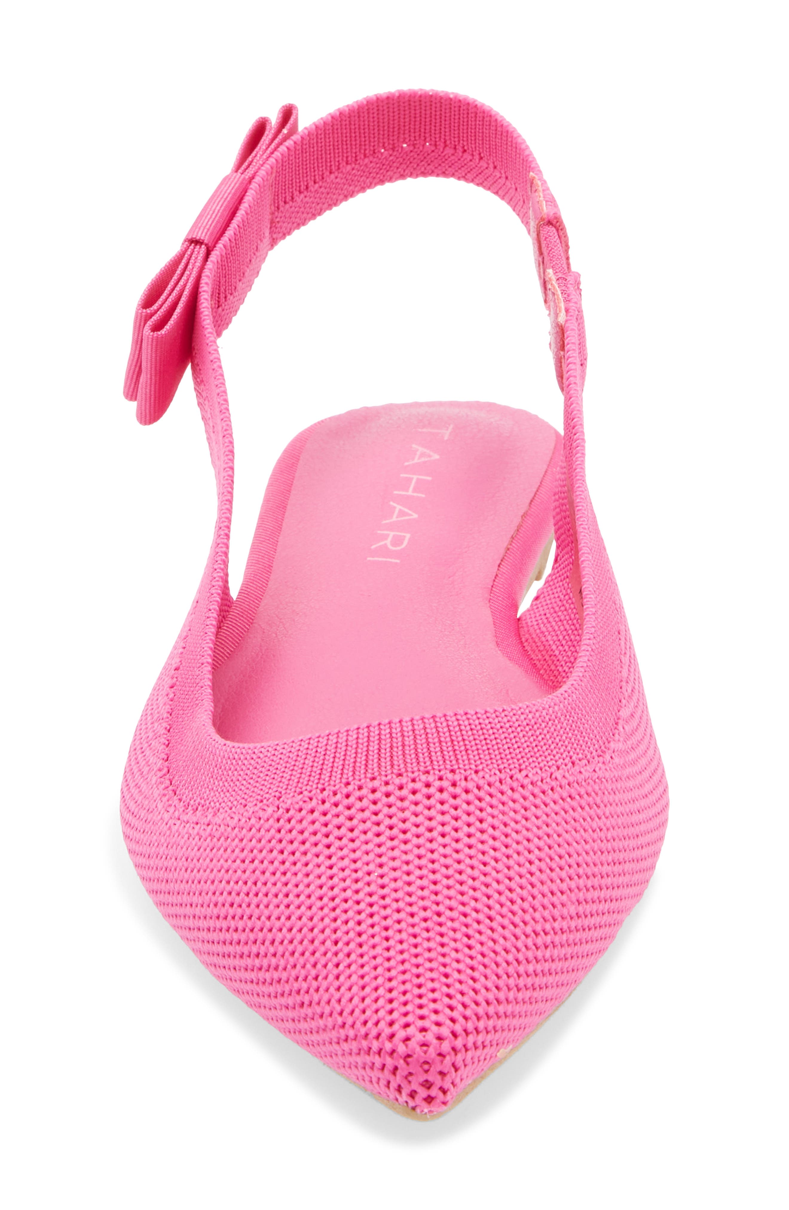 Tahari Knit Slingback Flat, Alternate, color, Pink