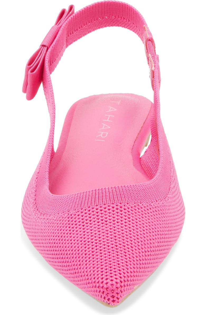Tahari Knit Slingback Flat, Alternate, color, Pink