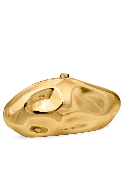 Cult Gaia The Caldera Acrylic Clutch In Gold