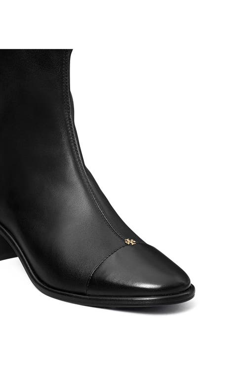 Tory Burch Cap Toe Bootie In Black