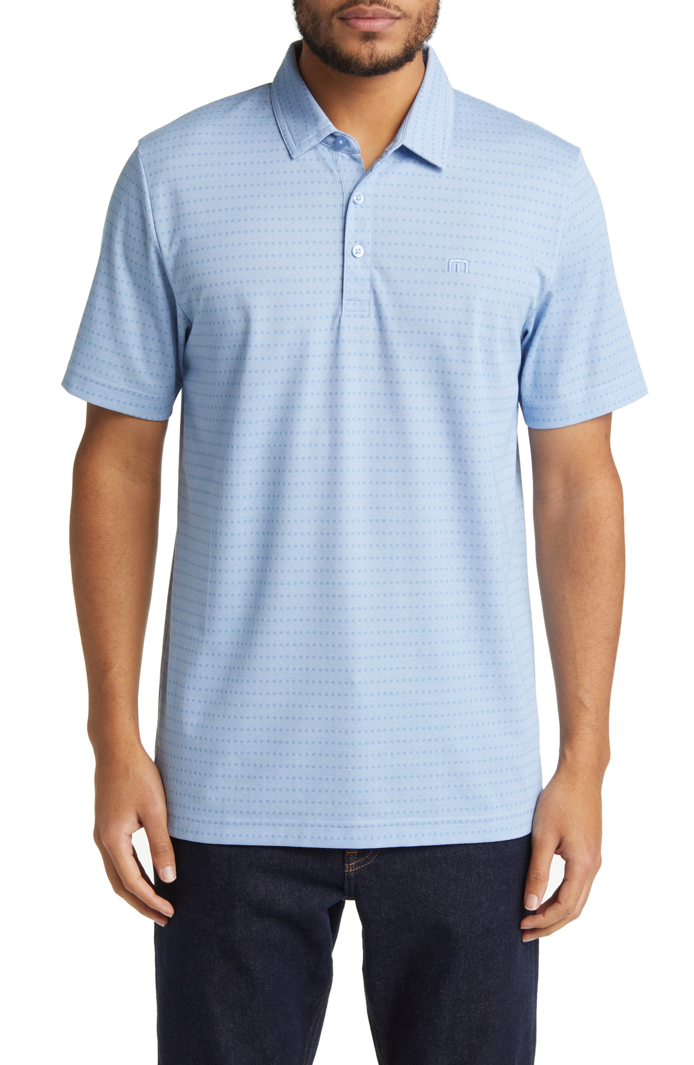 Ship Rock Dot Print Polo