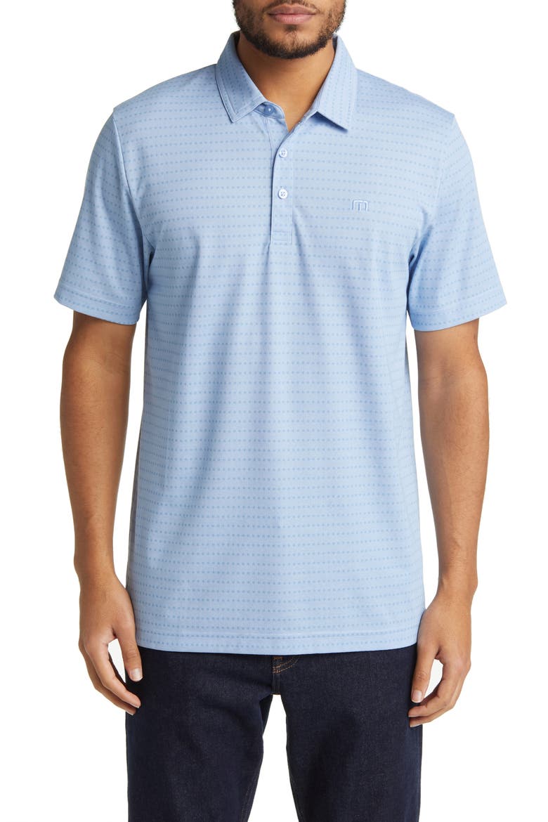Ship Rock Dot Print Polo, Main, color, BEL AIR BLUE
