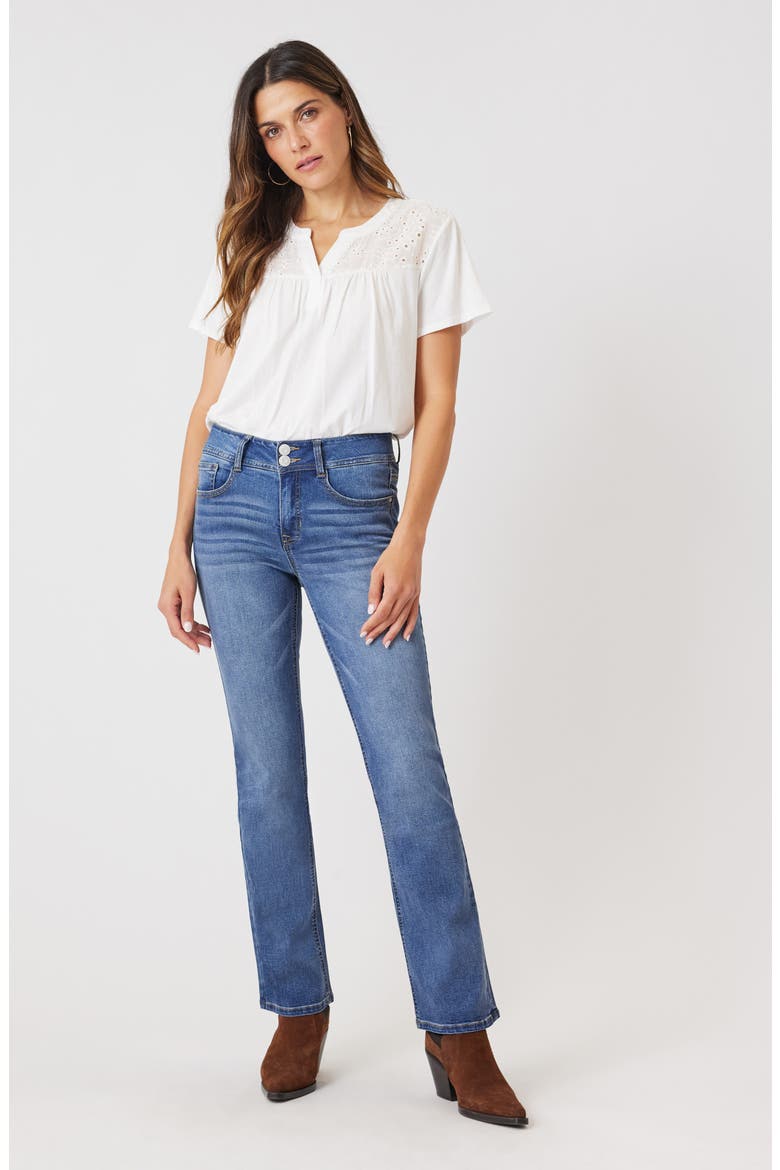 Curvy Mid Rise Bootcut Jeans, Alternate, color, GENEVA