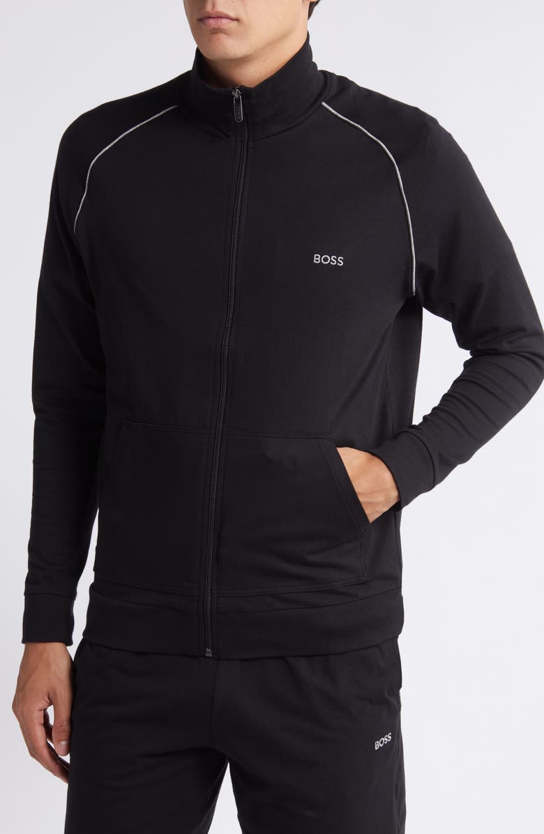 BOSS Mix Match Zip Jacket, Alternate, color, Black